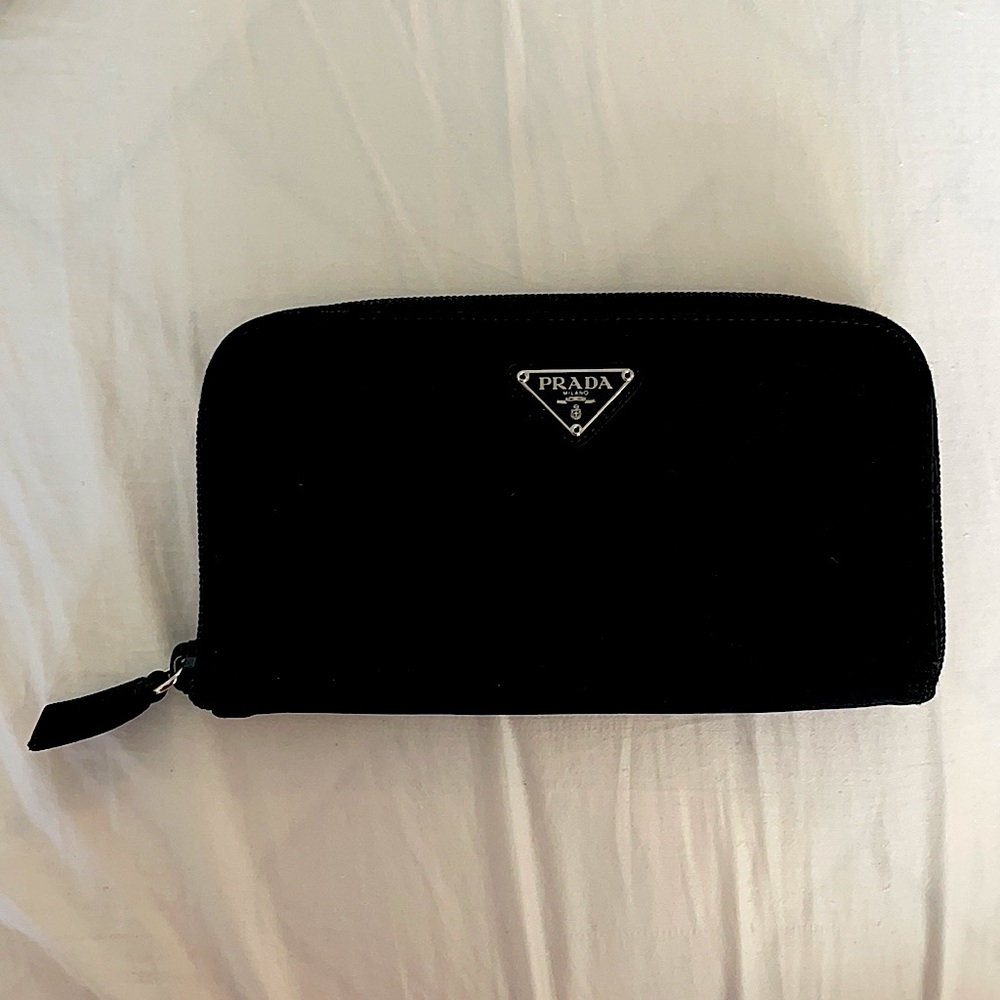 Authentic Prada Wallet nylon and saffiano leather